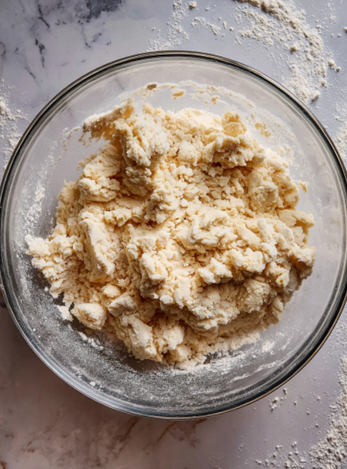 crumbly dough mix