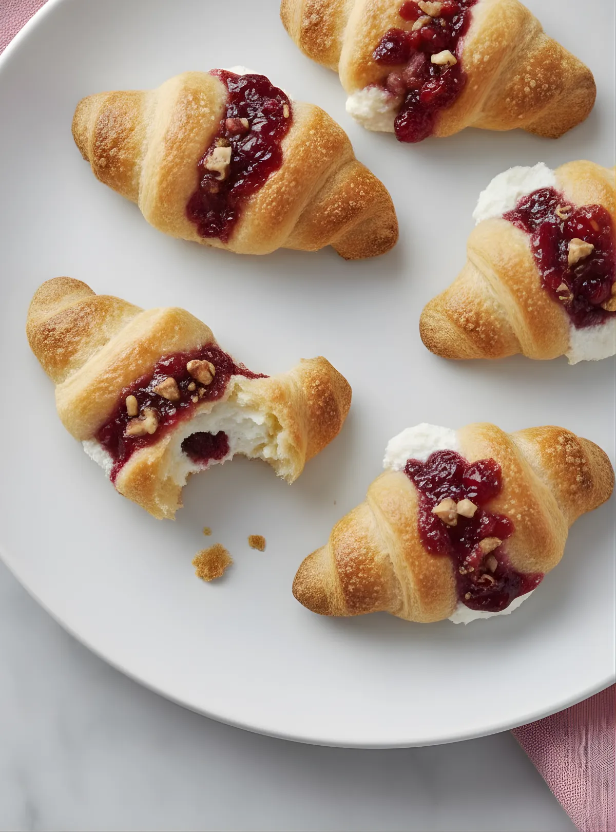 sweet filled croissants