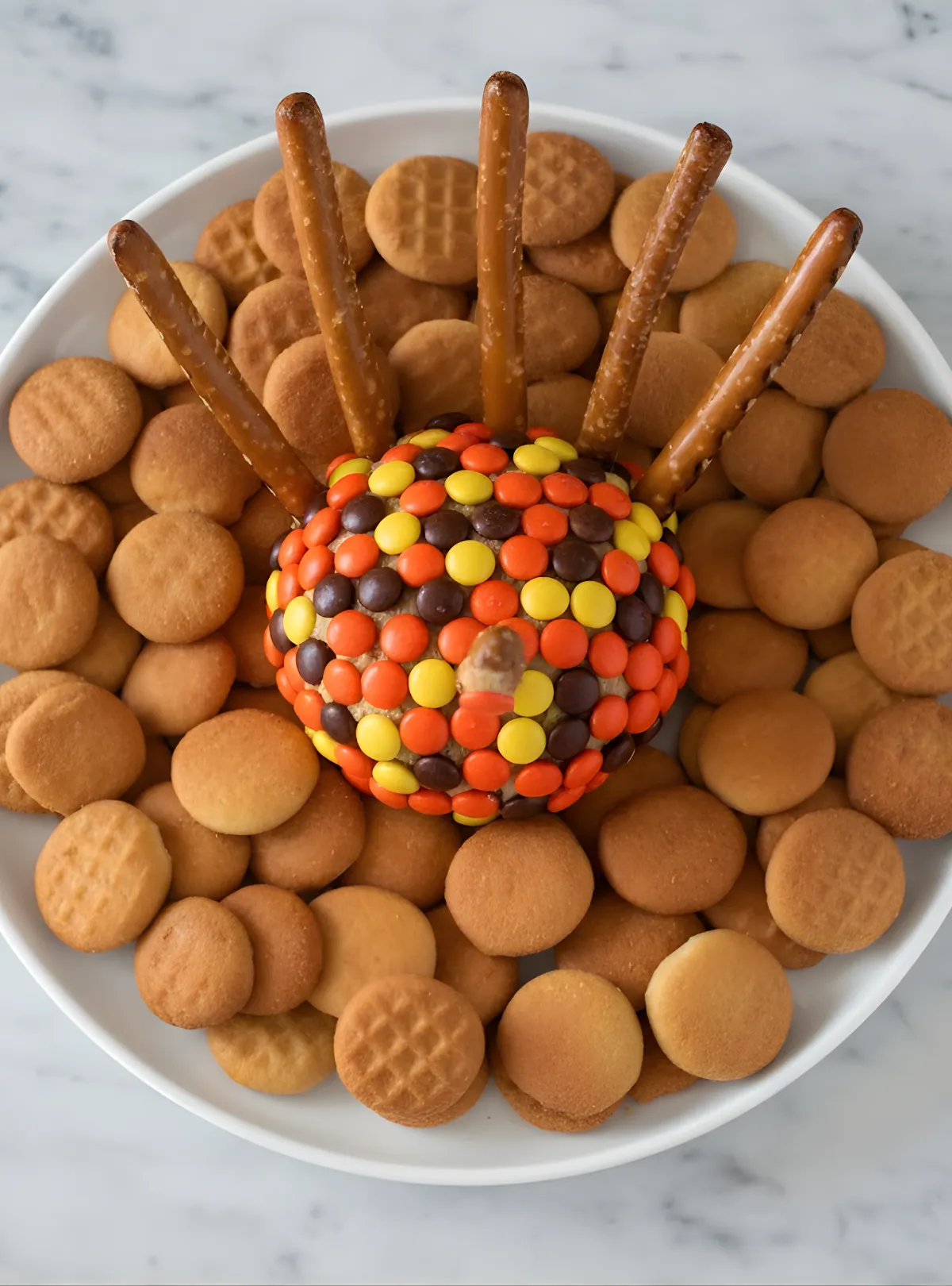 turkey candy ball platter