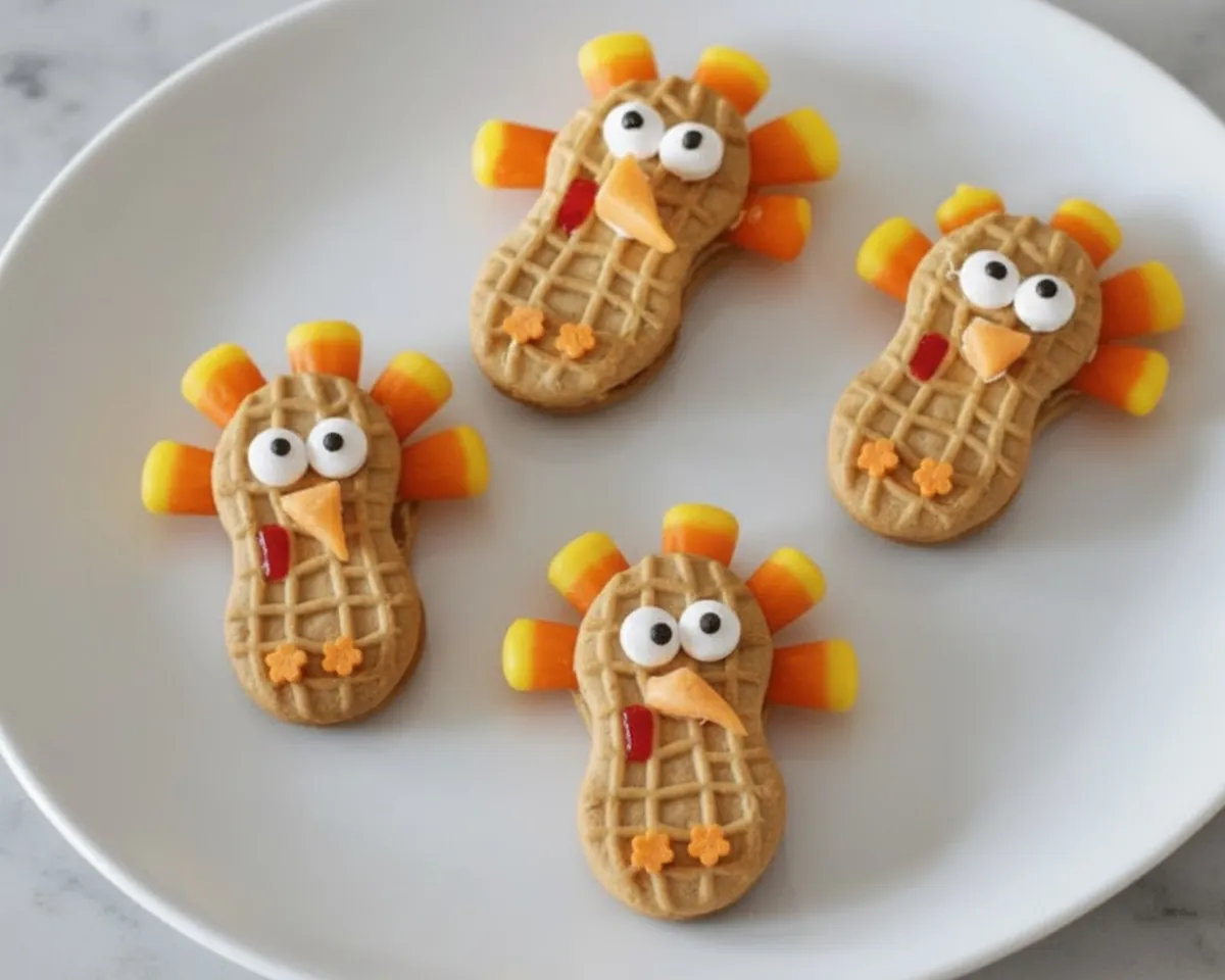 turkey cookies on plate