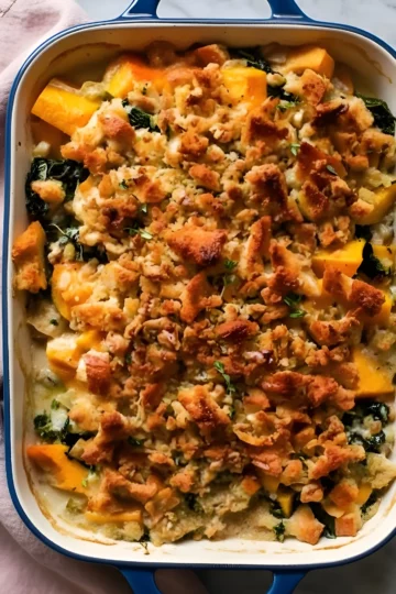 Butternut kale casserole