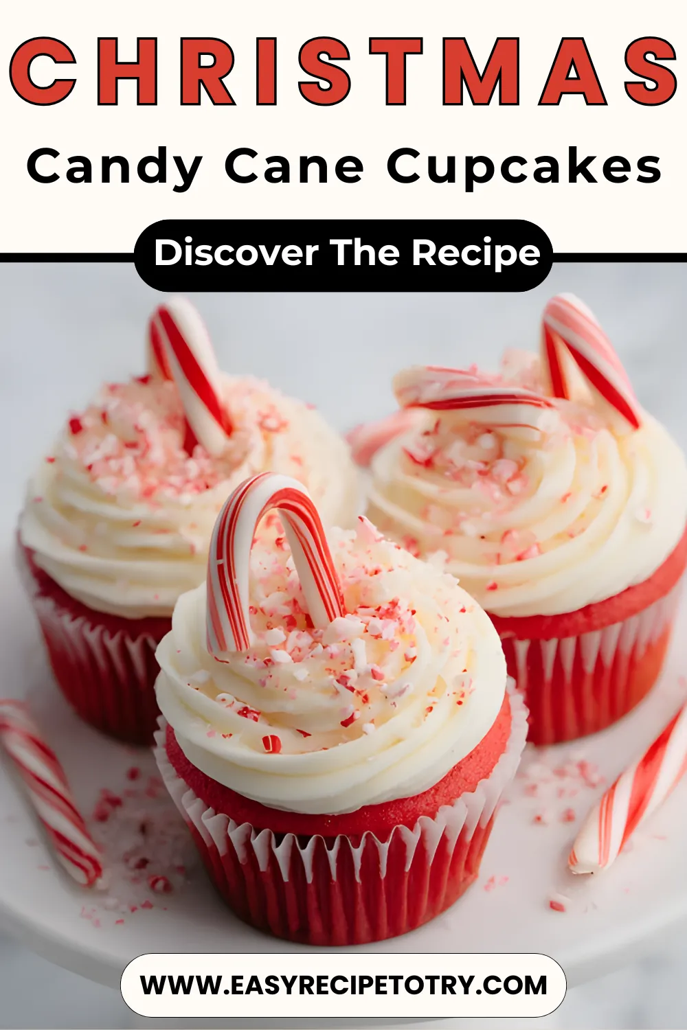 Christmas Candy Cane Cupcakes