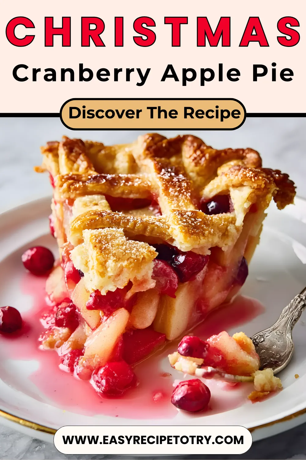 Christmas Cranberry Apple Pie recipe