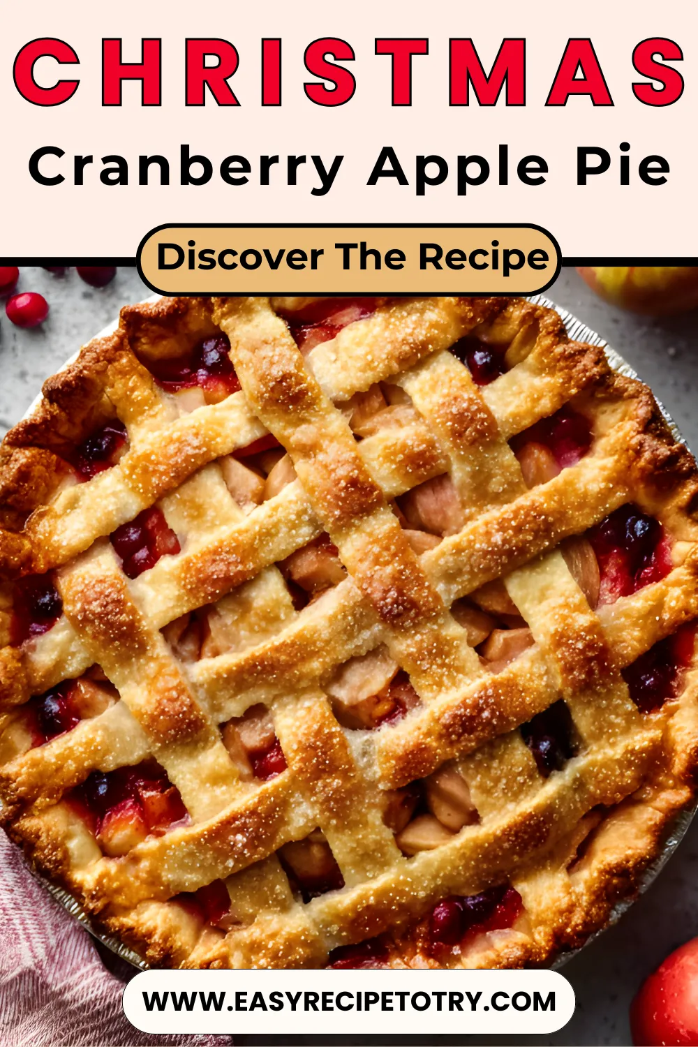 Christmas Cranberry Apple Pie