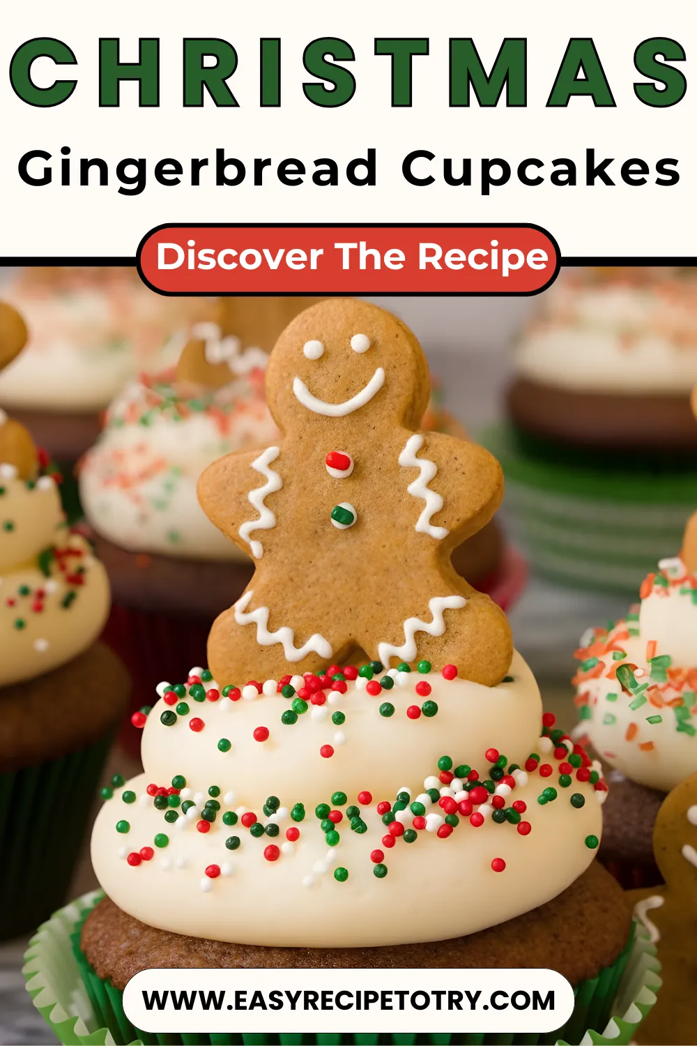 Christmas Gingerbread Cupcakes