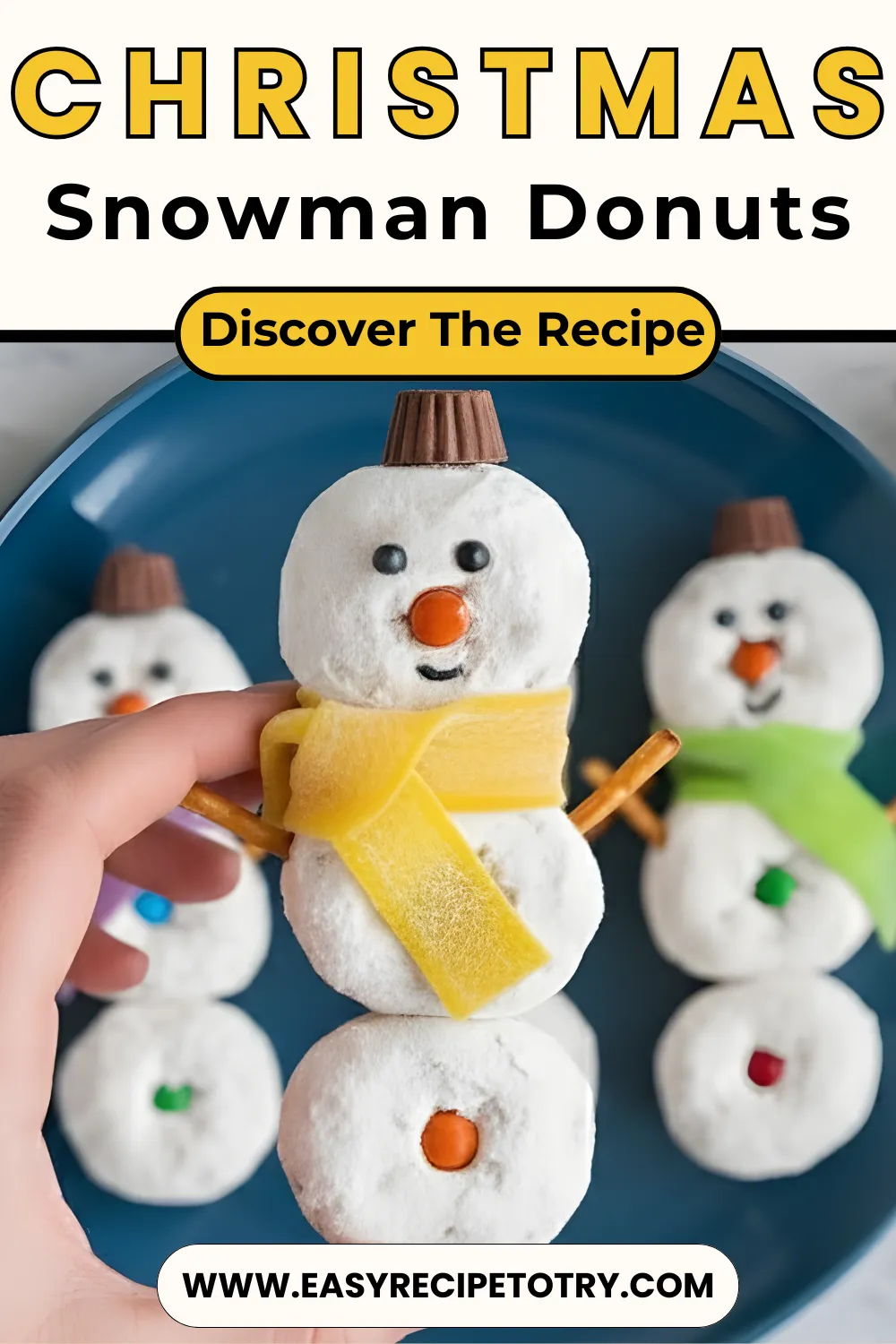 Christmas Snowman Donutsa recipe