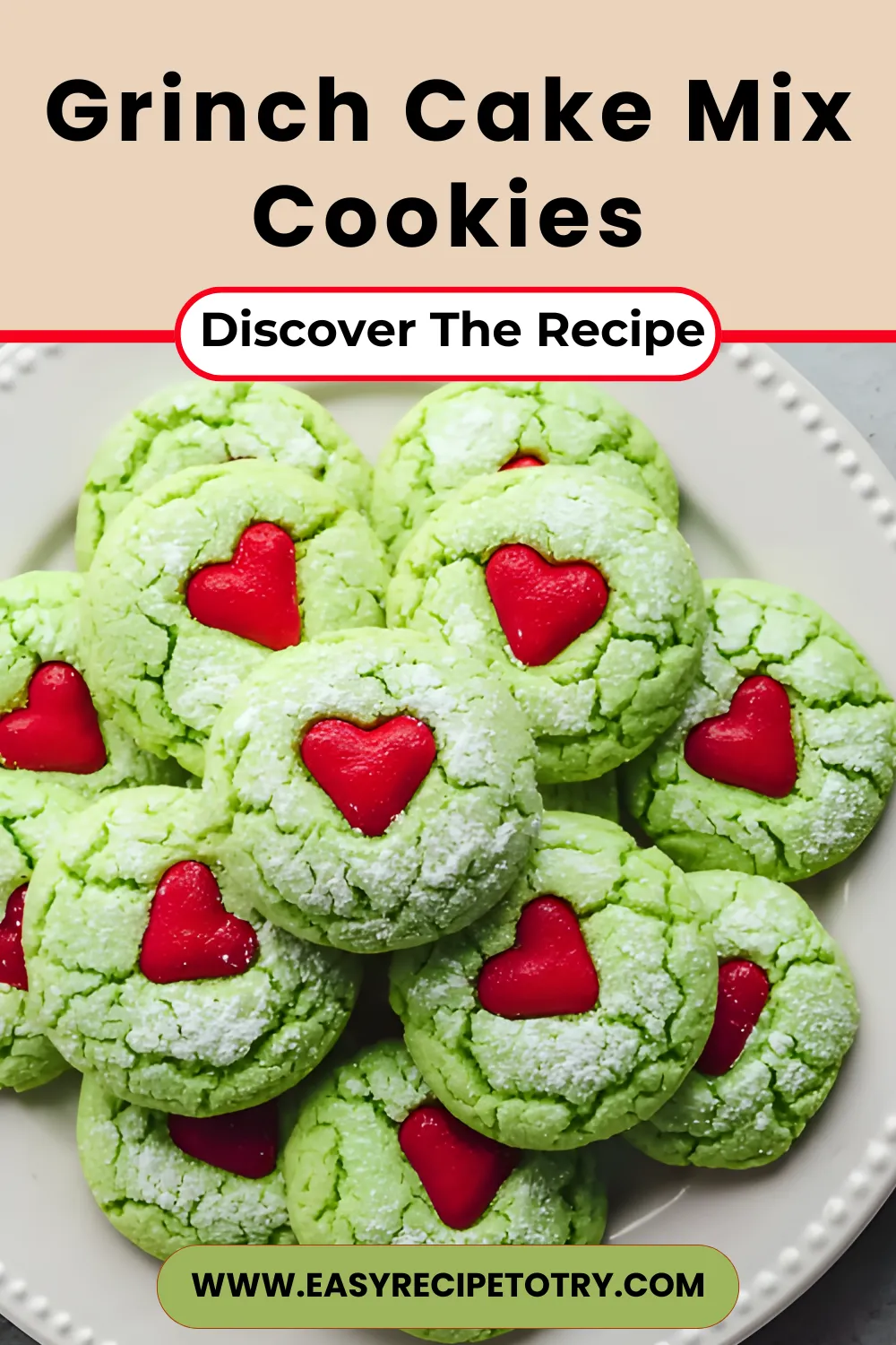 Grinch Cake Mix Cookies recipe