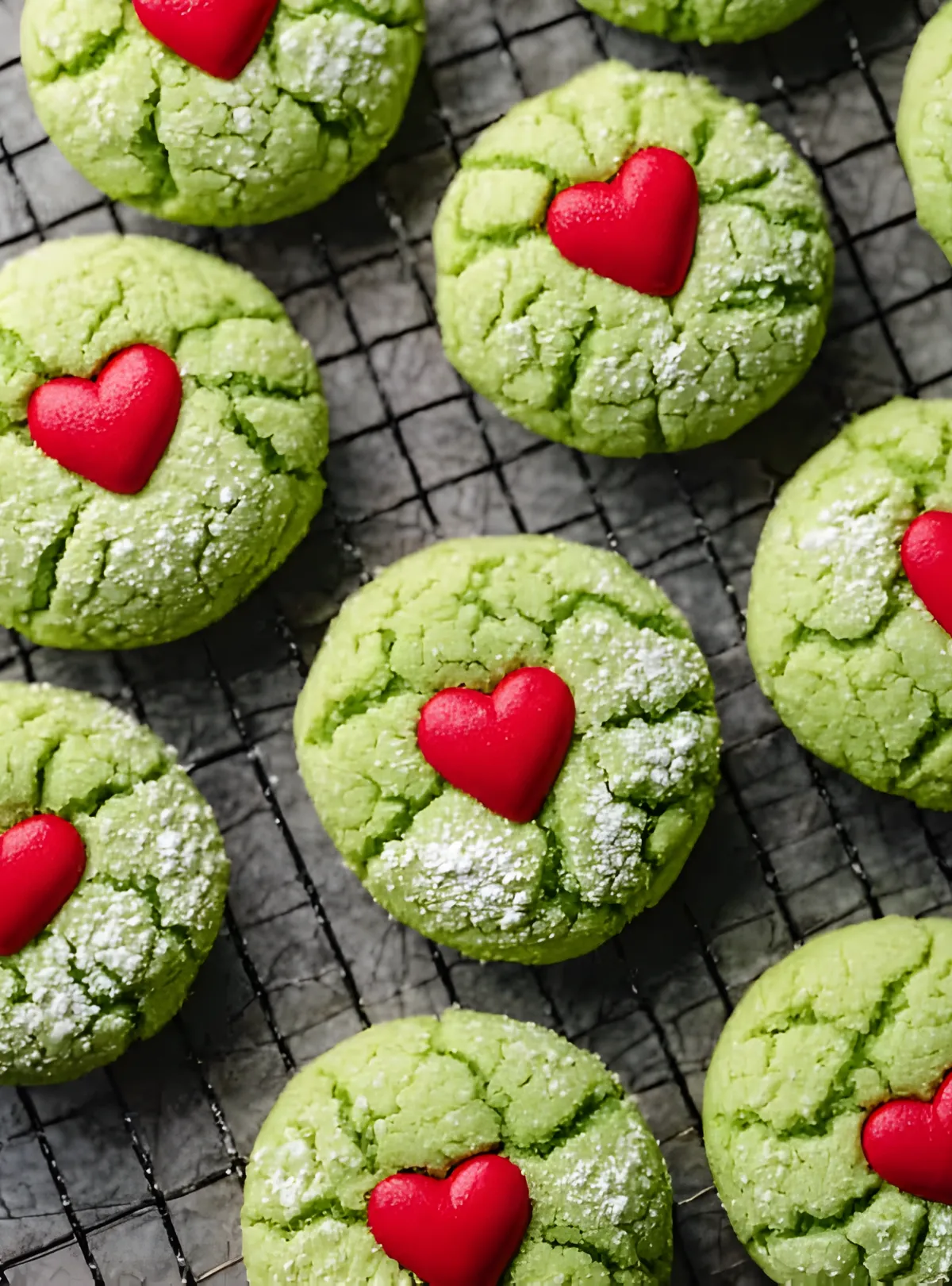 Grinch cookies cooling rack