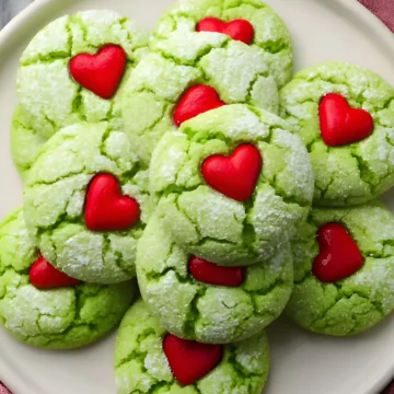 Grinch cookies plate