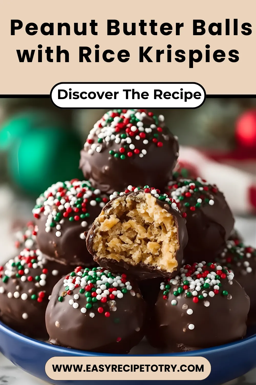 Peanut Butter Balls with Rice Krispies