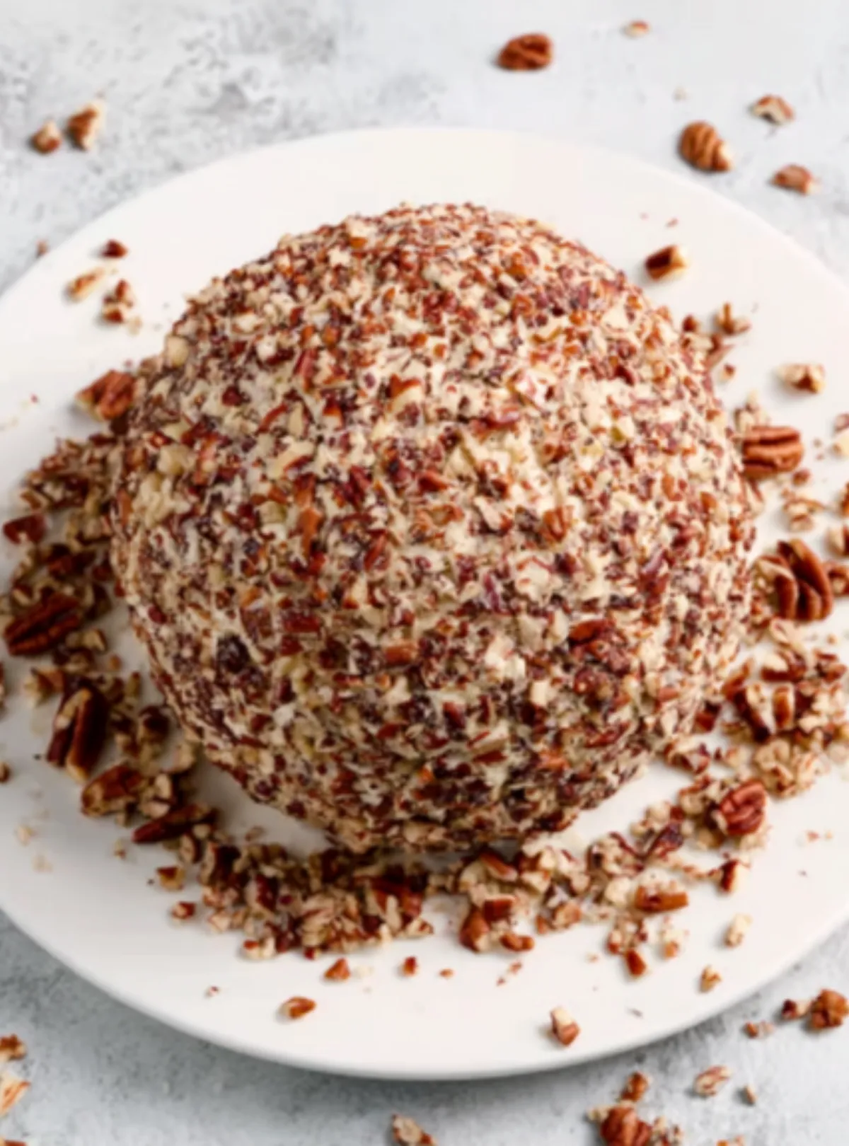 Pecan coated cheese ball