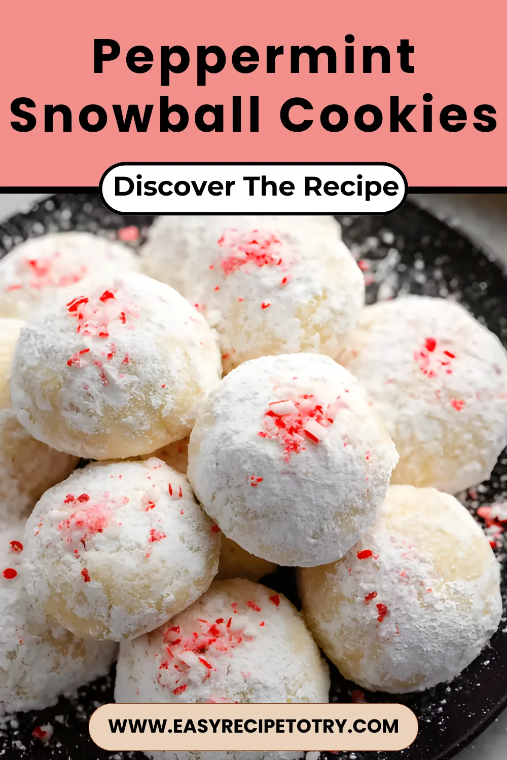 Peppermint Snowball Cookies recipe
