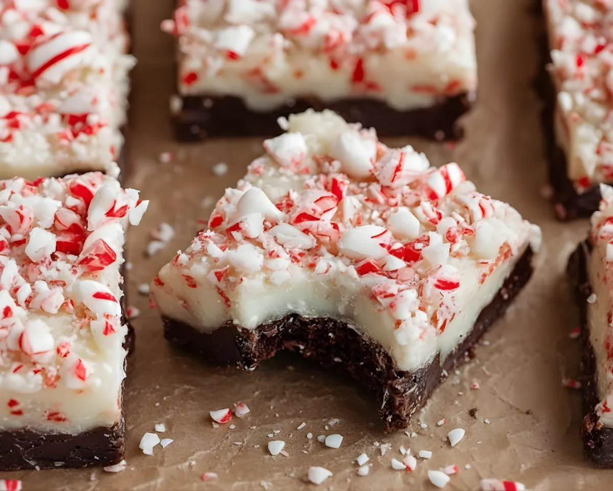Peppermint fudge bite