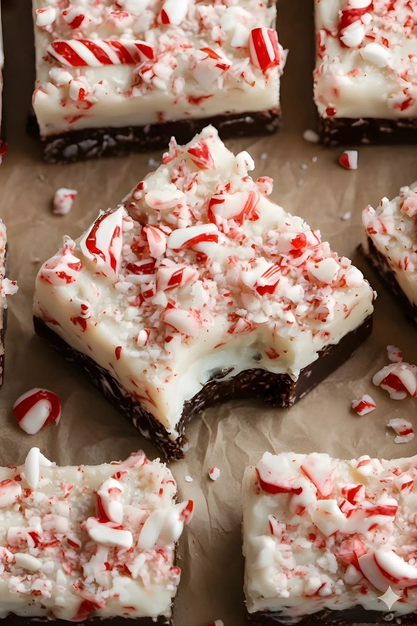 Peppermint fudge square