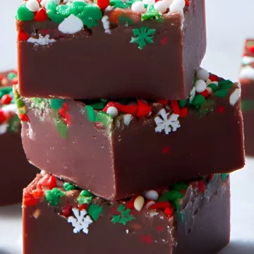 Stacked Christmas fudge