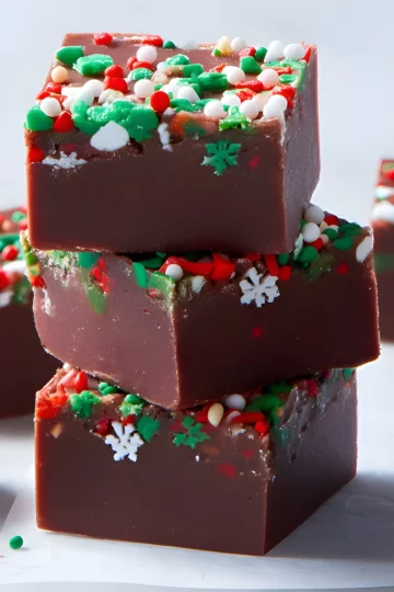 Stacked Christmas fudge