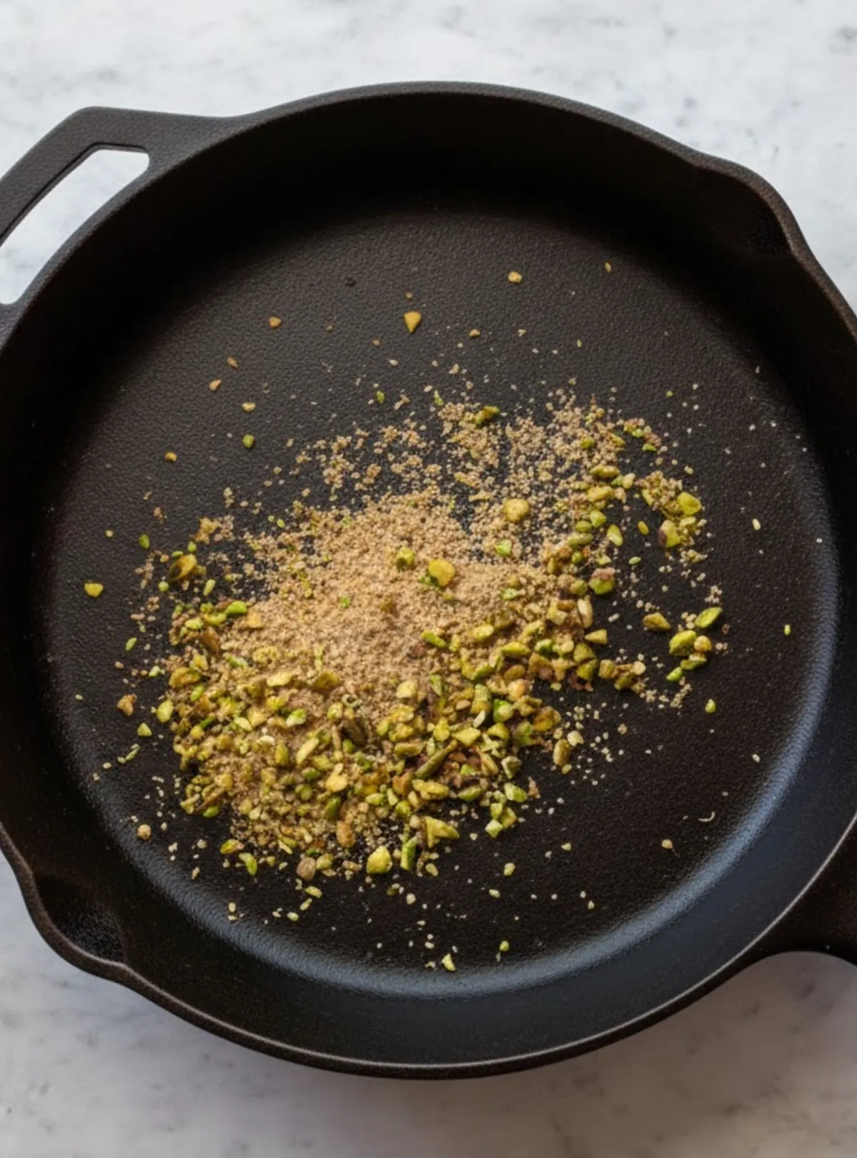 Toasting pistachios pan