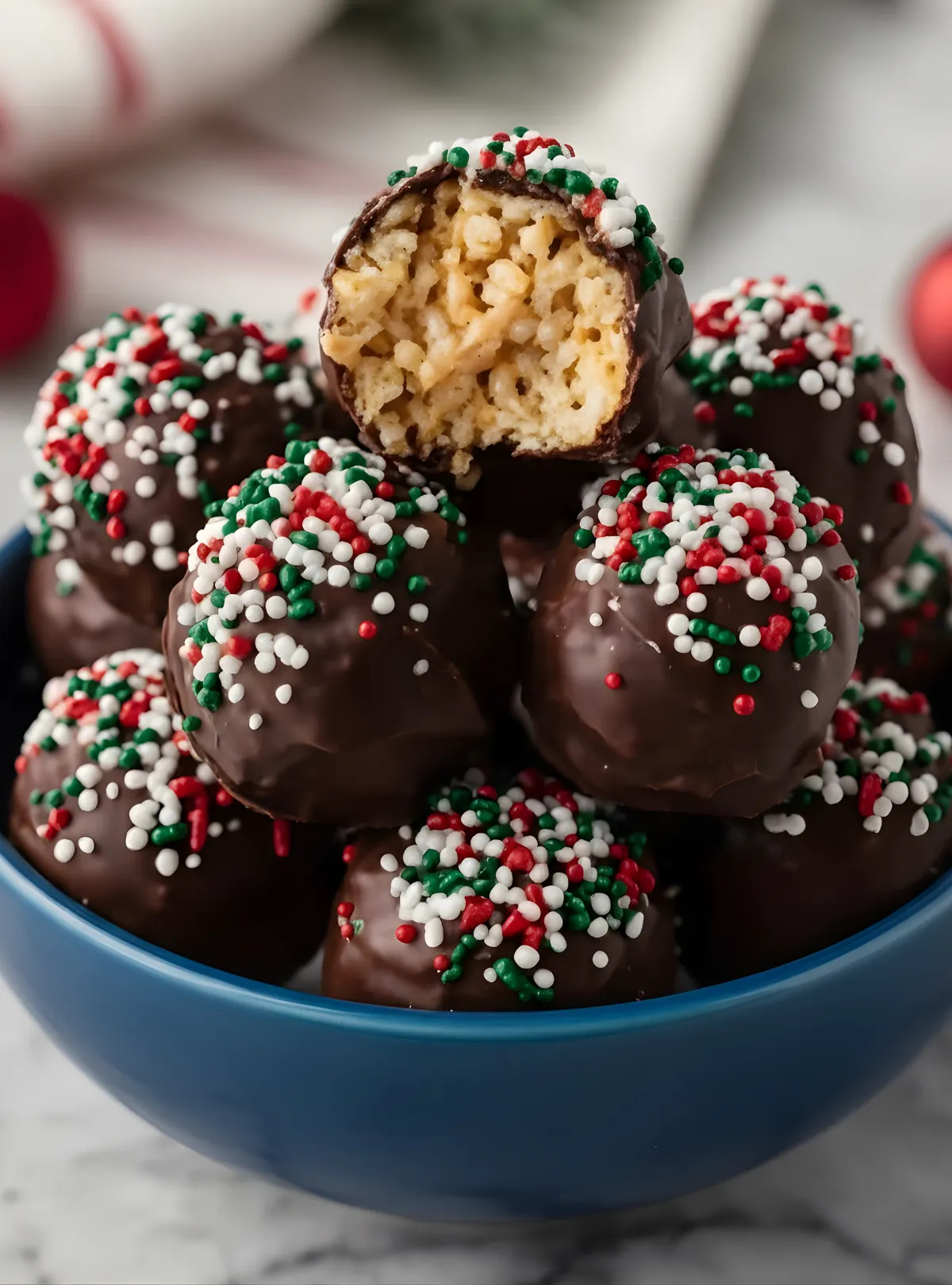 christmas peanut butter truffles