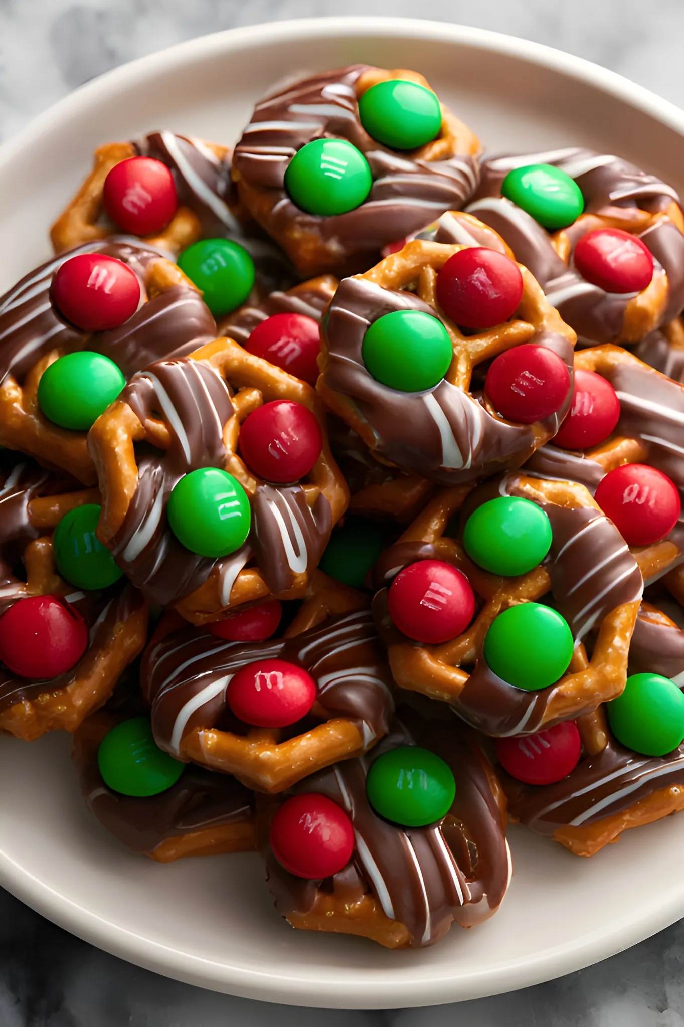 christmas pretzel candy bites