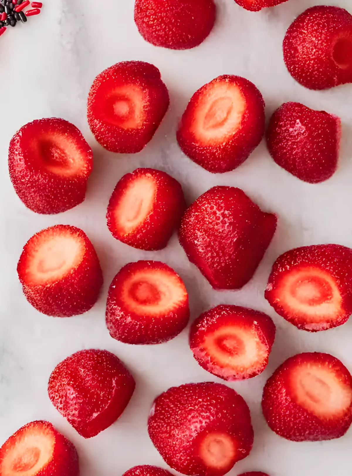 cut strawberries prep
