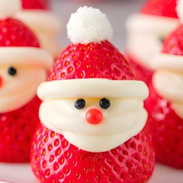 cute santa strawberries