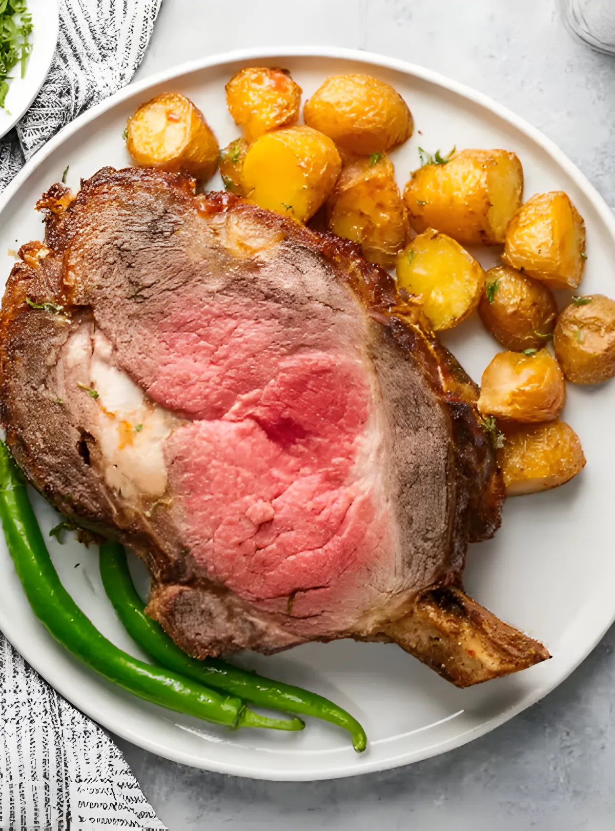 juicy prime rib plate