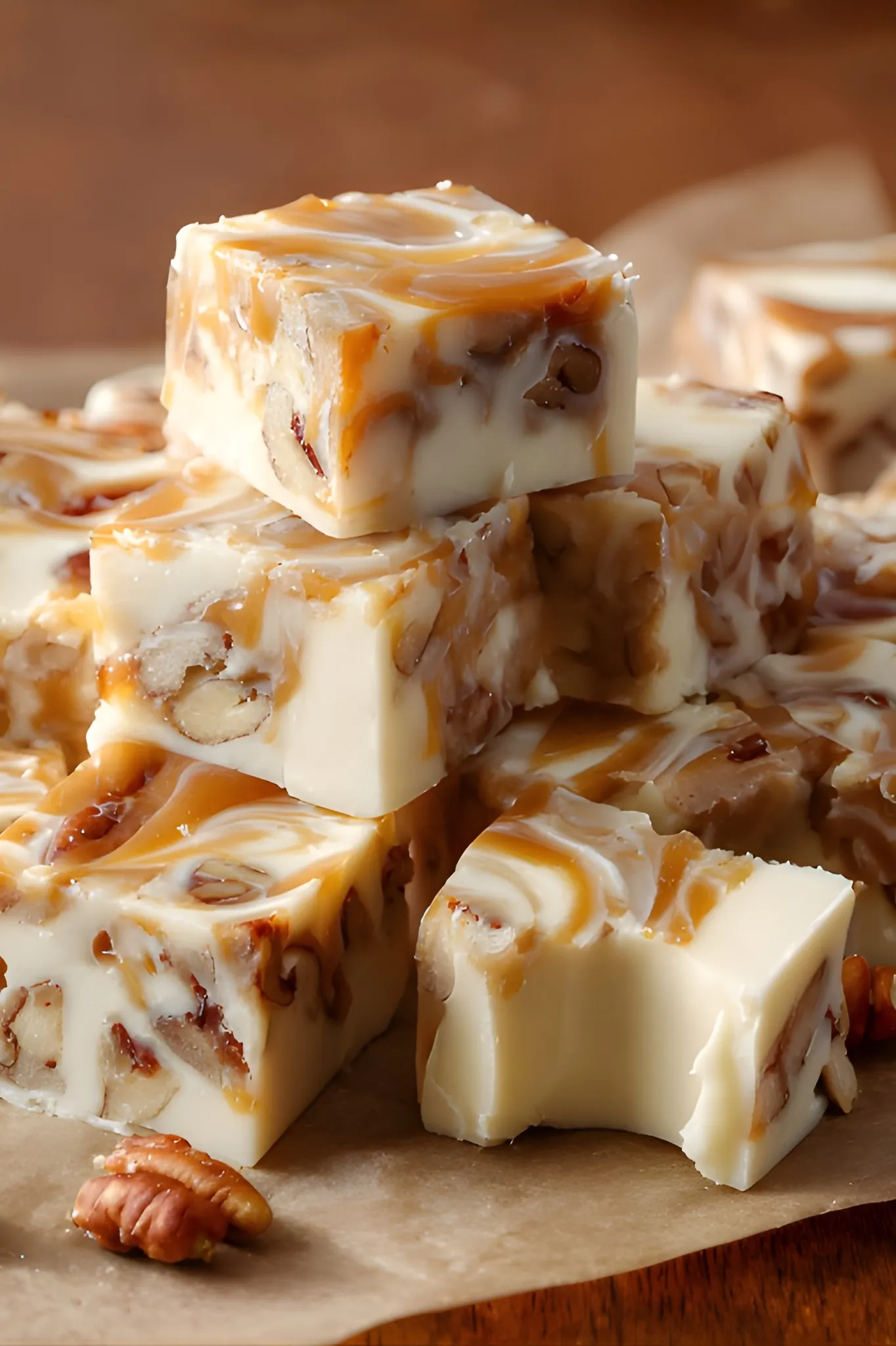 pecan fudge squares