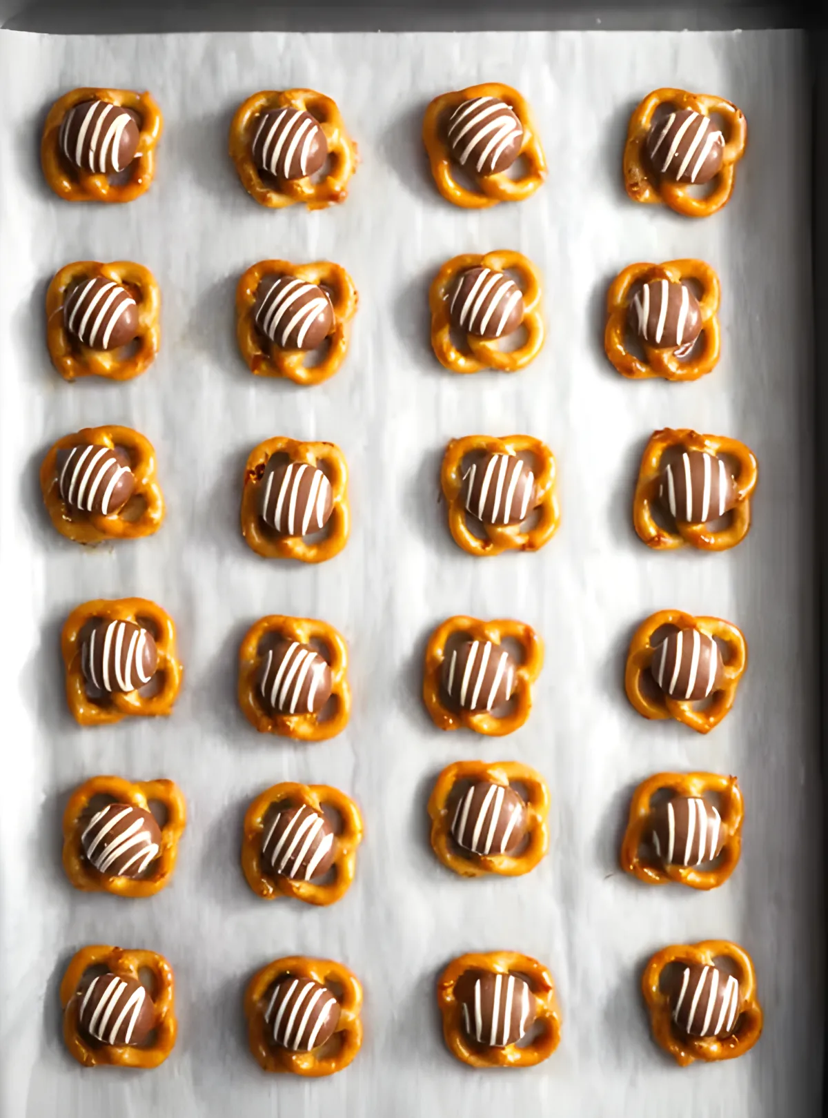 pretzels with hugs candies