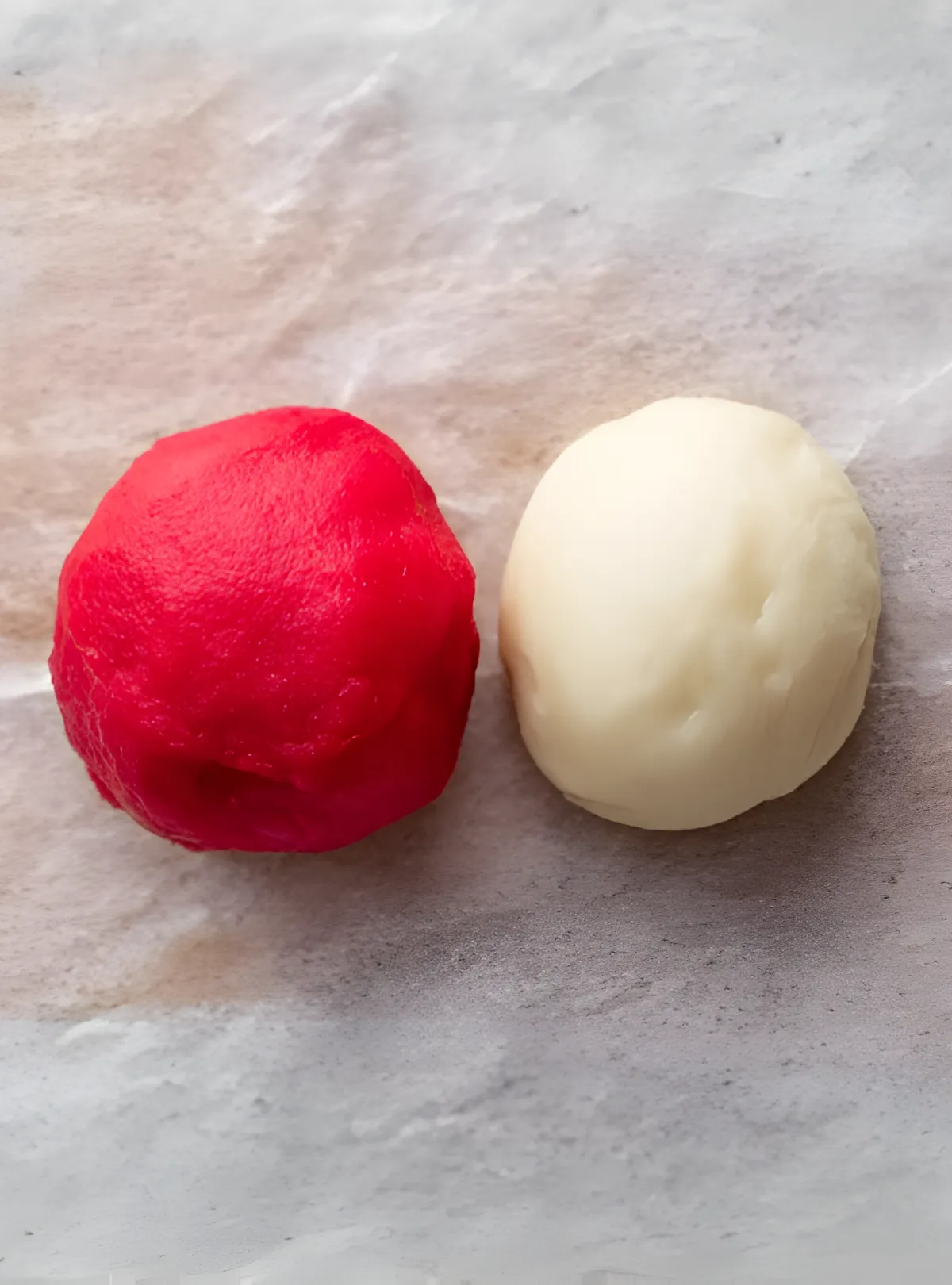 red and white dough
