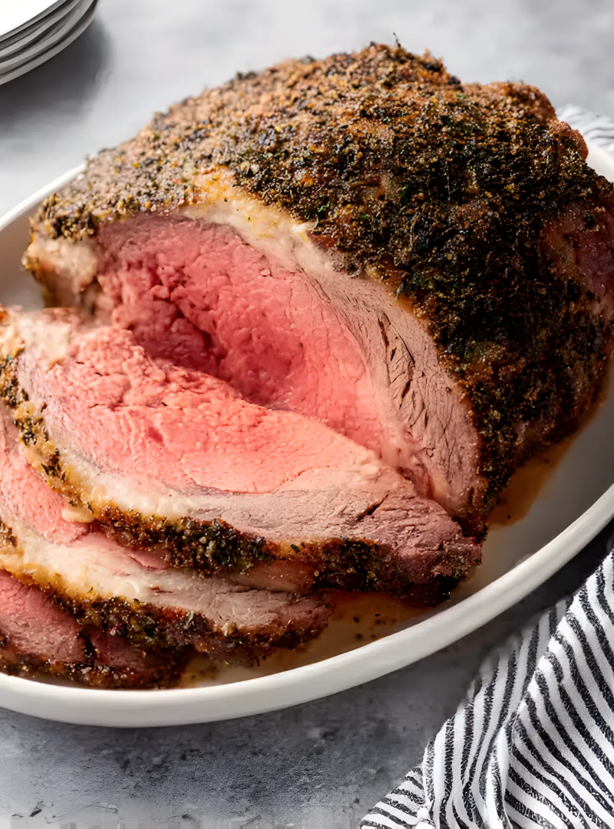 sliced roast beef platter