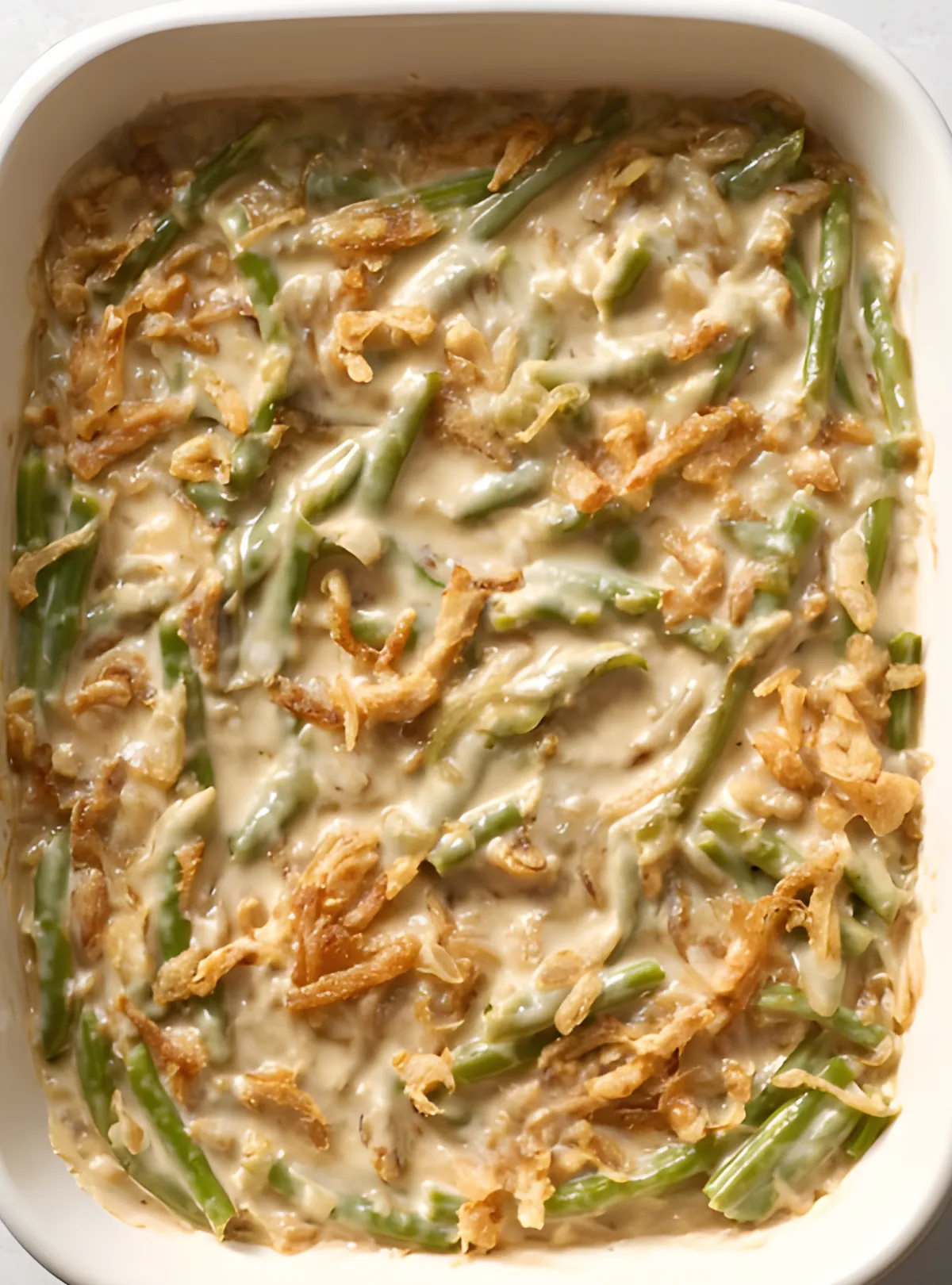 unbaked green bean dish