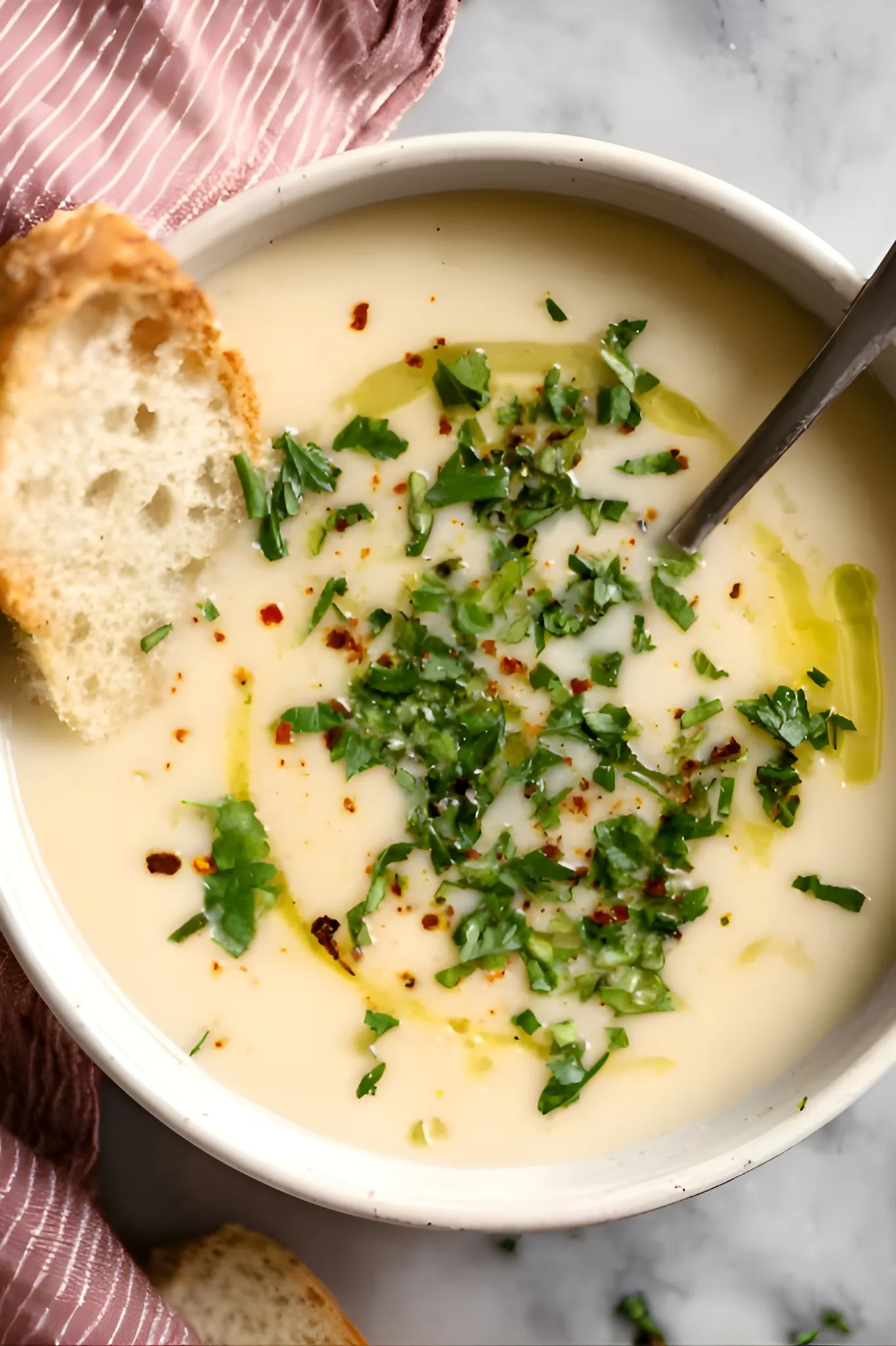 Bowl creamy soup