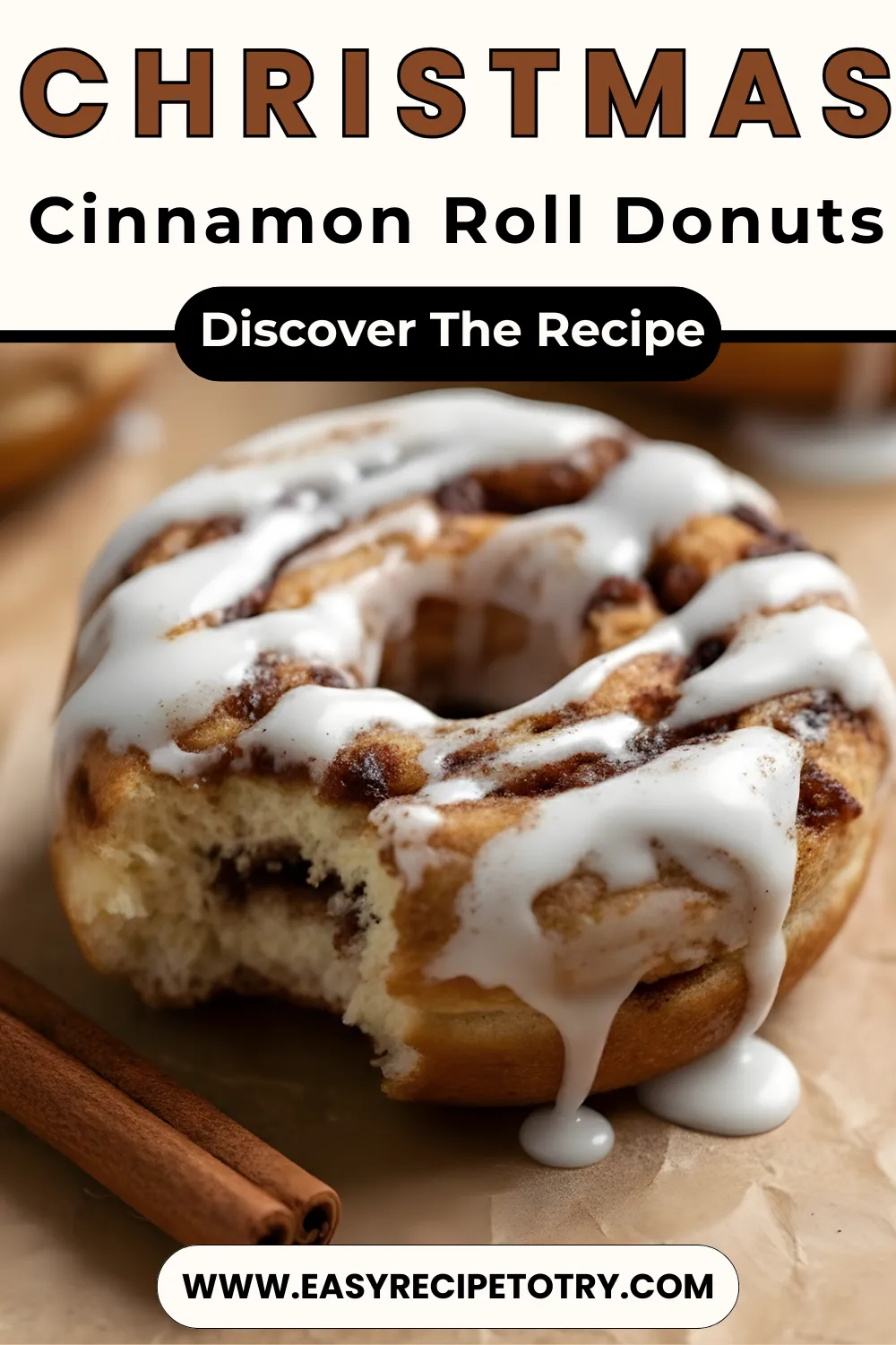 Christmas Cinnamon Roll Donuts