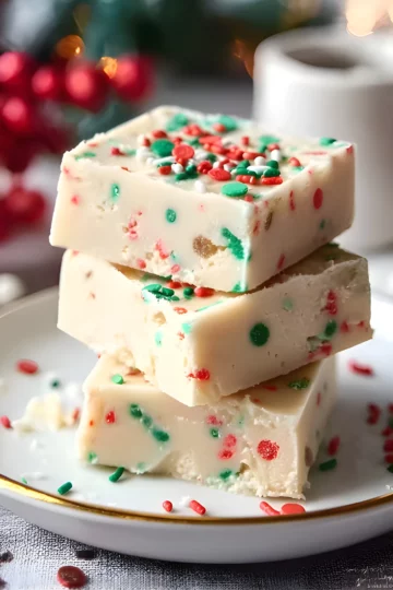 Christmas fudge stack