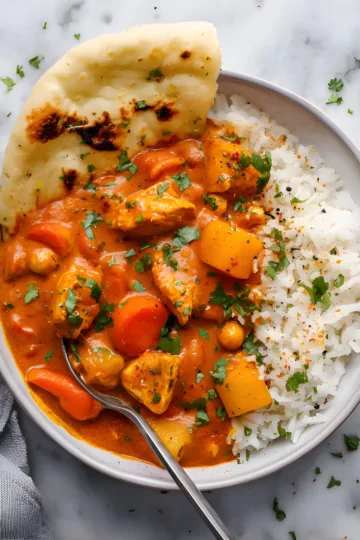 Coconut curry chicken bowl