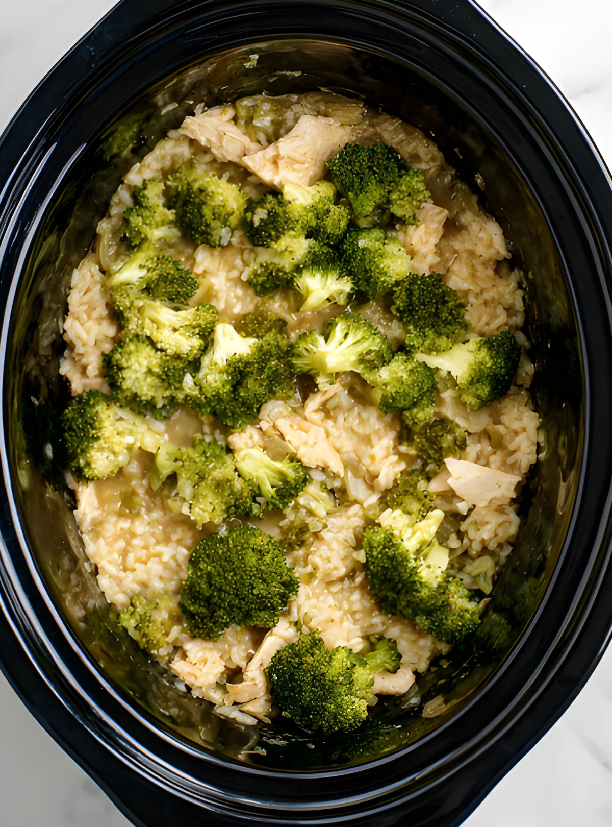 Cooked broccoli rice casserole