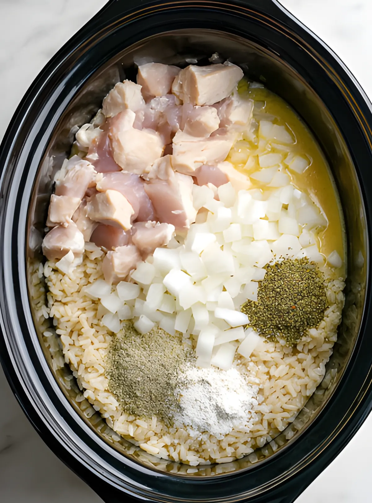 Crockpot raw ingredients