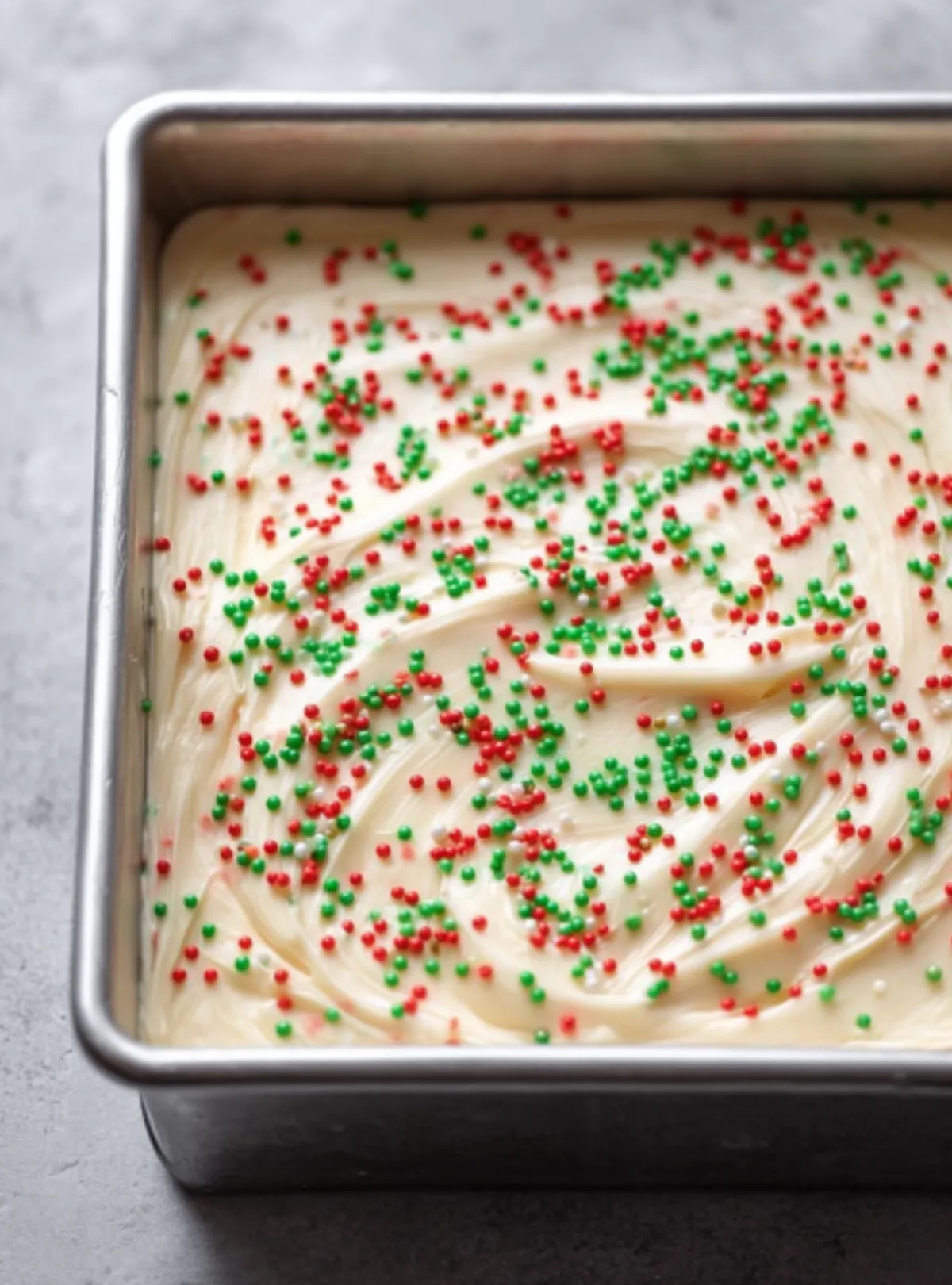 Fudge pan sprinkles