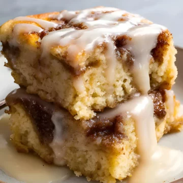 Glazed cinnamon cake