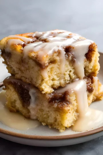 Glazed cinnamon cake