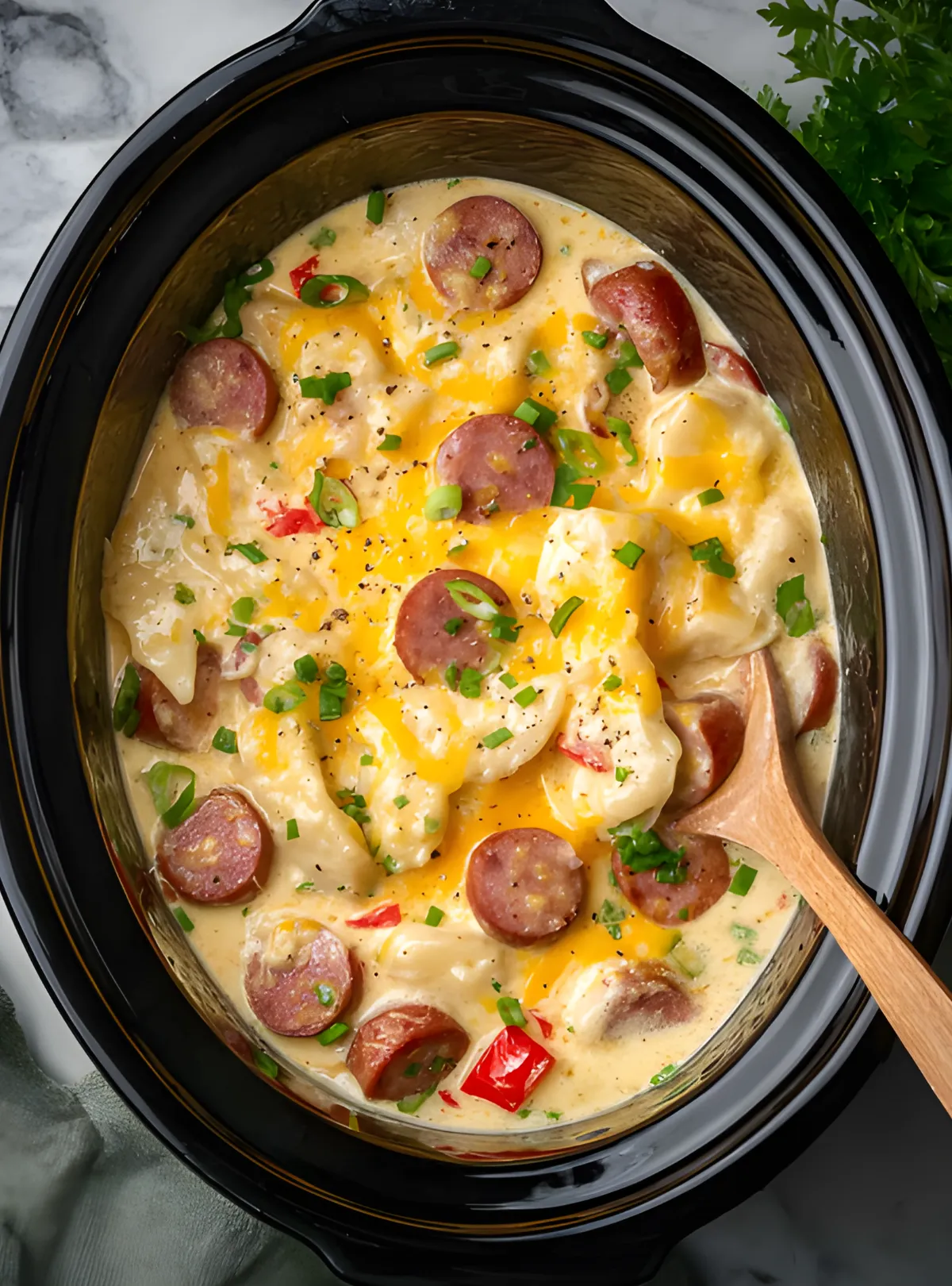 Pierogi casserole with cheese