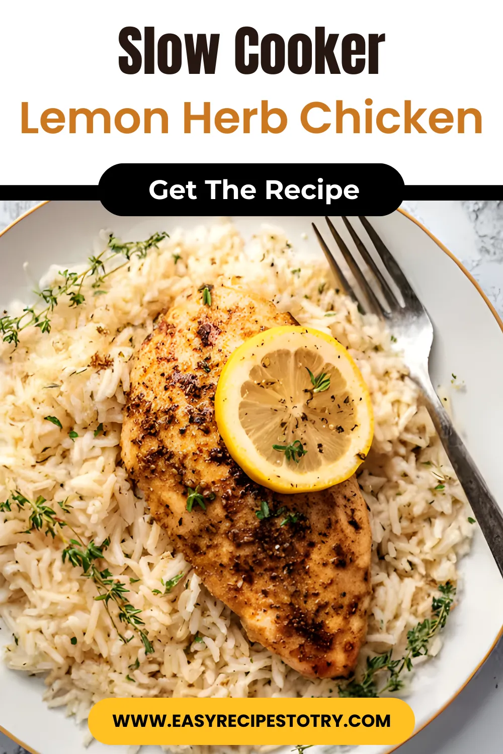 Slow Cooker Lemon Herb Chicken and Rice RECIPE