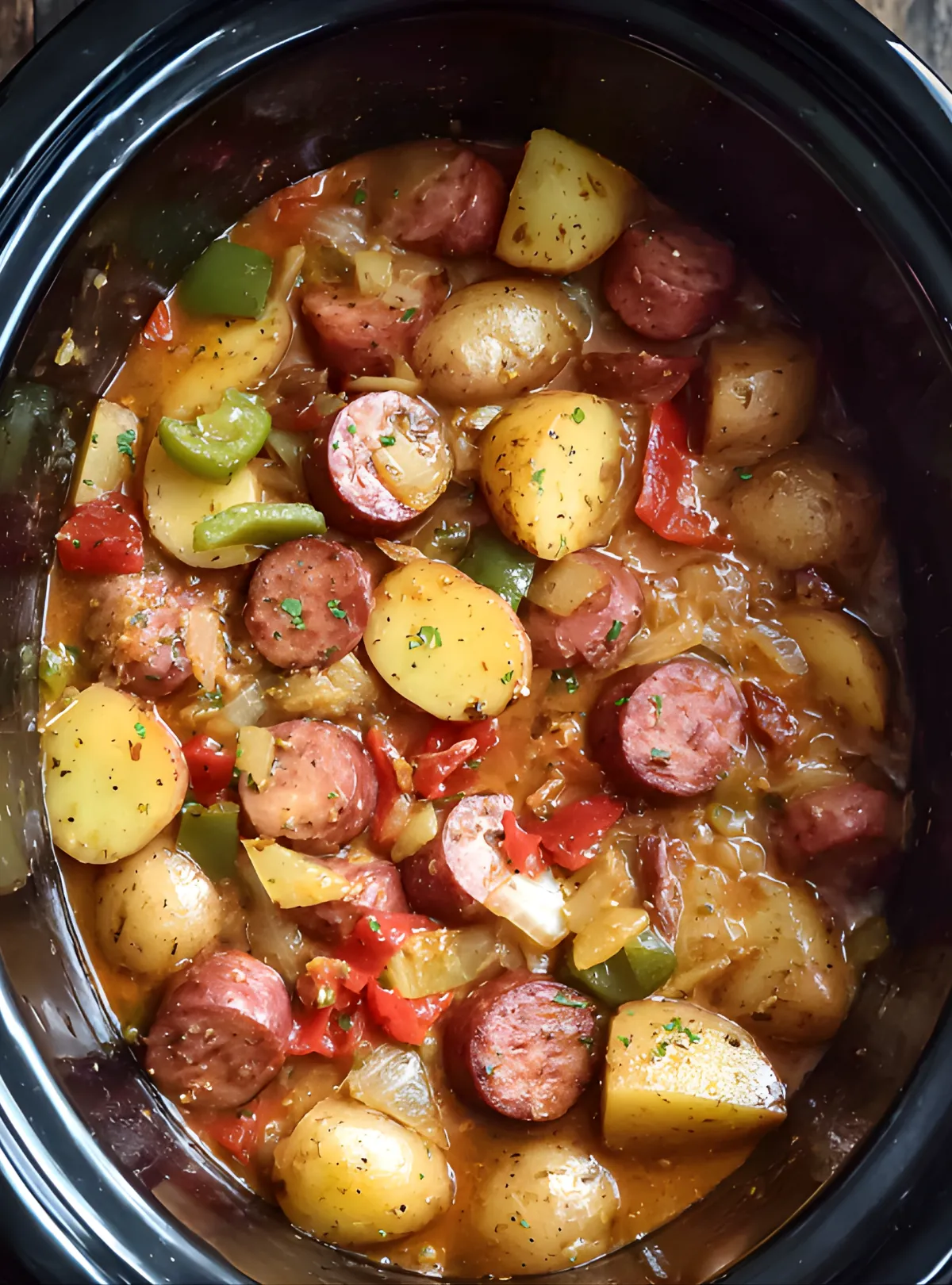 Slow cooker sausage meal
