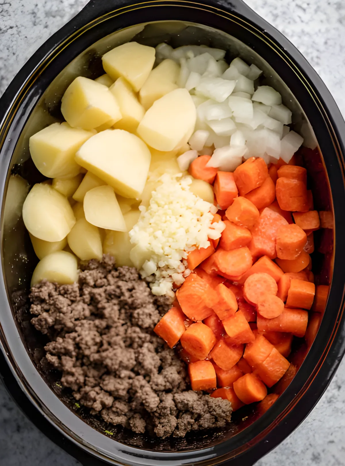 Stew raw ingredients