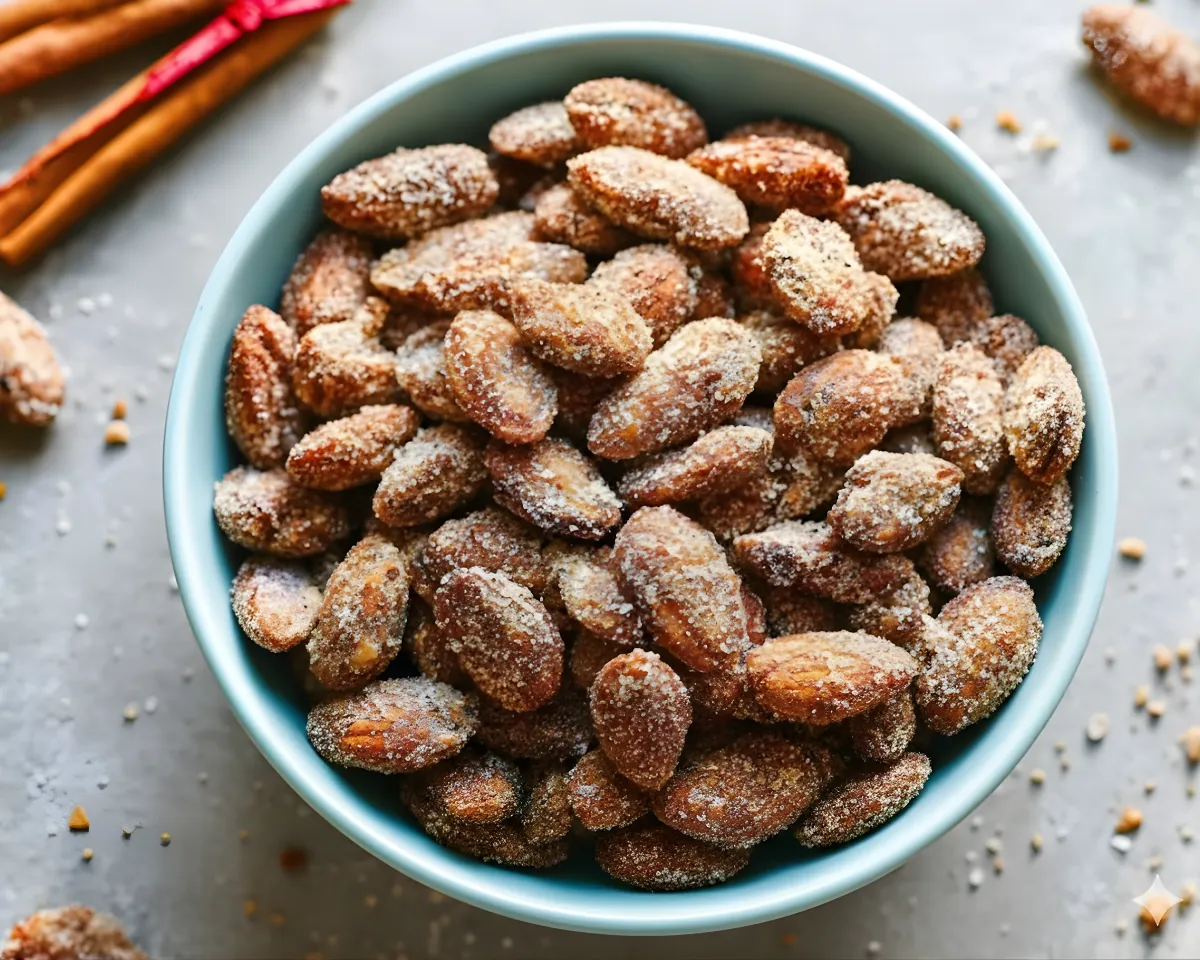 Sweet candied almonds