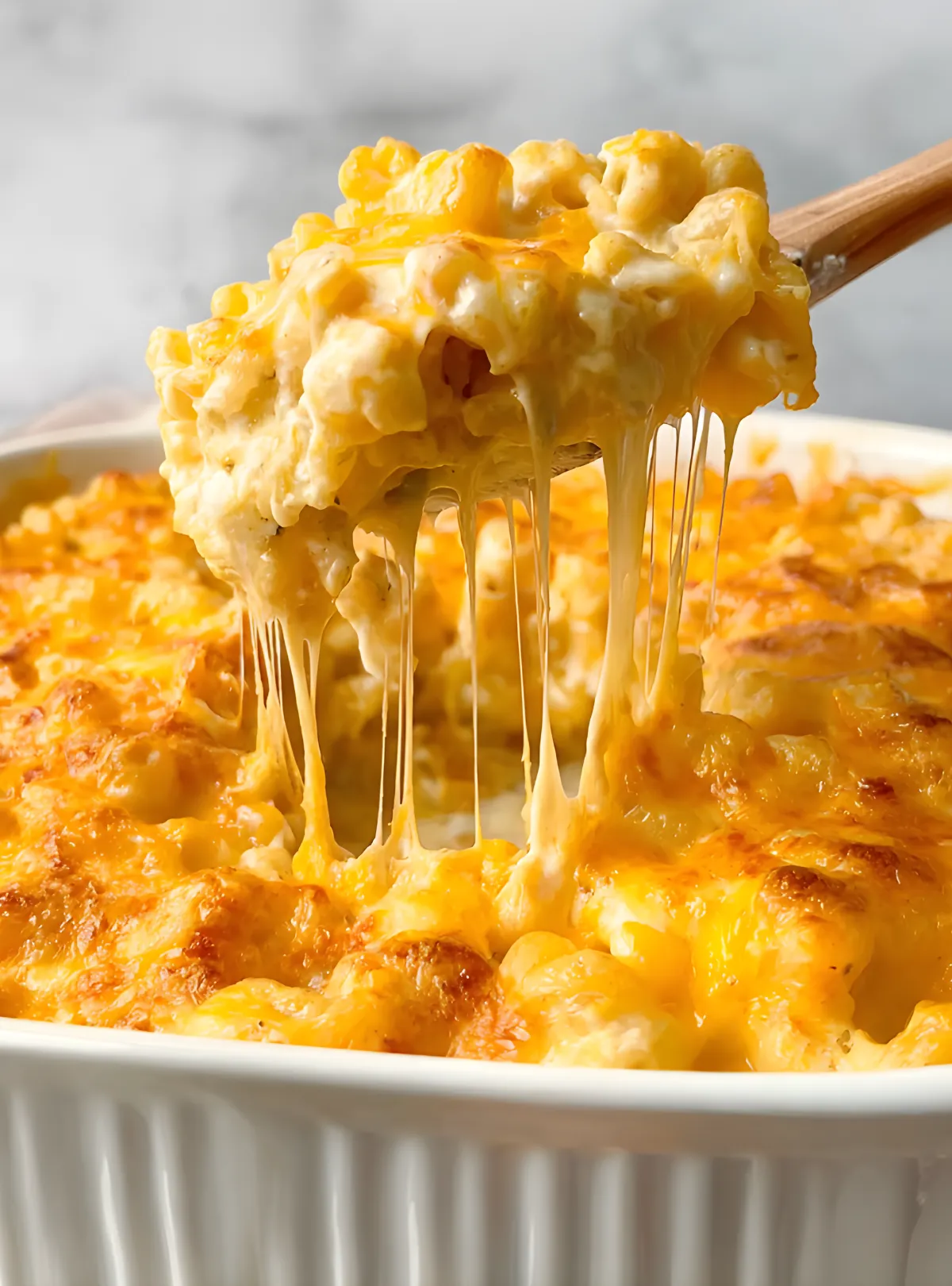 Tini’s Mac and Cheese gooey serve