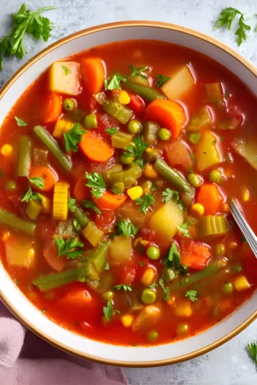 Vegetable soup bowl