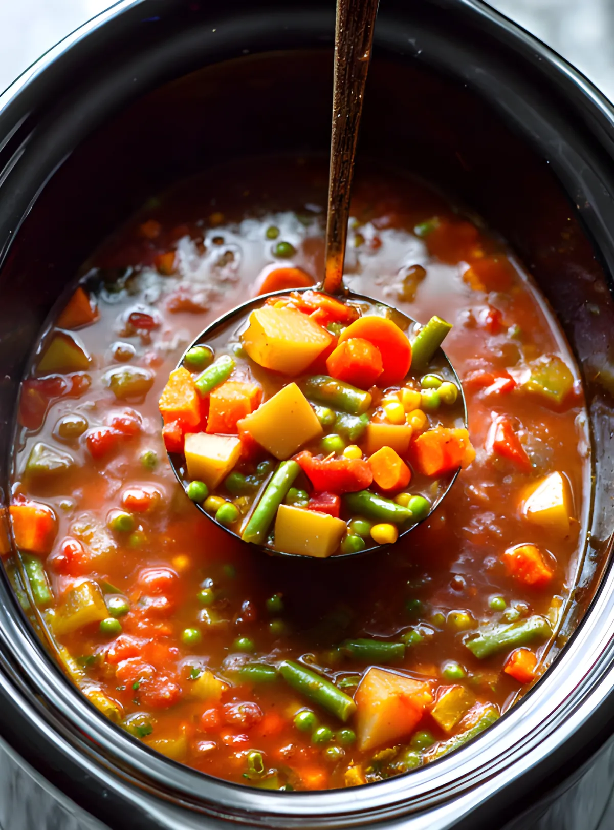 Vegetable soup ladle
