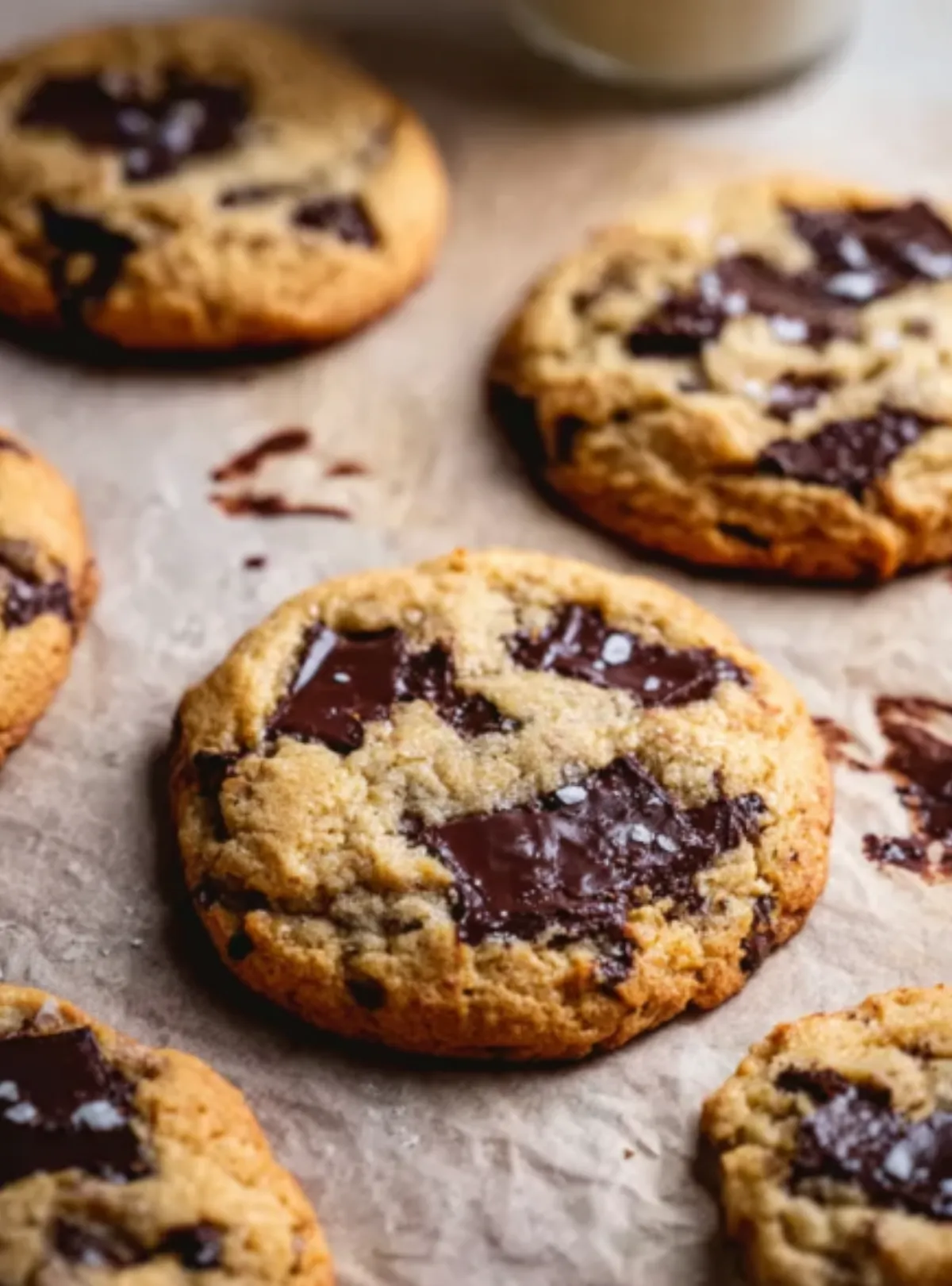 Warm soft chocolate cookies