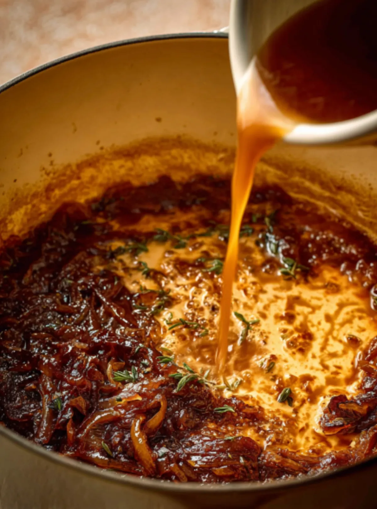 caramelized onions broth